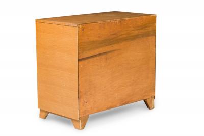 T H Robsjohn Gibbings Pair of T H Robsjohn Gibbings Modern Bleached Walnut and Brass Chests