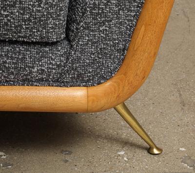 T H Robsjohn Gibbings Rare Armless Sofa by T H Robsjohn Gibbings for Widdicomb Furniture Co 