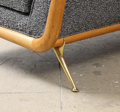 T H Robsjohn Gibbings Rare Armless Sofa by T H Robsjohn Gibbings for Widdicomb Furniture Co 