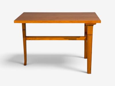 T H Robsjohn Gibbings Rare Trapeza End Table Walnut Greece 1960s