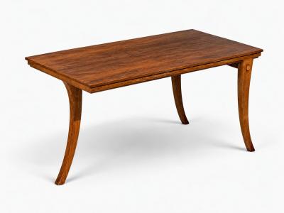 T H Robsjohn Gibbings Rare Trapeza End Table Walnut Greece 1960s
