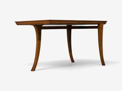 T H Robsjohn Gibbings Rare Trapeza End Table Walnut Greece 1960s