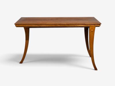 T H Robsjohn Gibbings Rare Trapeza End Table Walnut Greece 1960s