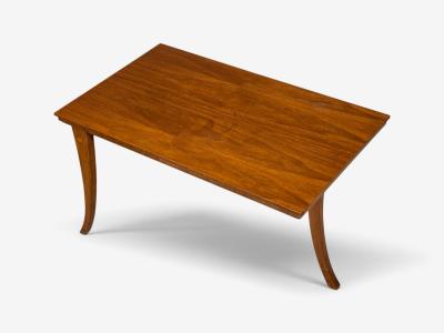 T H Robsjohn Gibbings Rare Trapeza End Table Walnut Greece 1960s