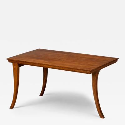 T H Robsjohn Gibbings Rare Trapeza End Table Walnut Greece 1960s