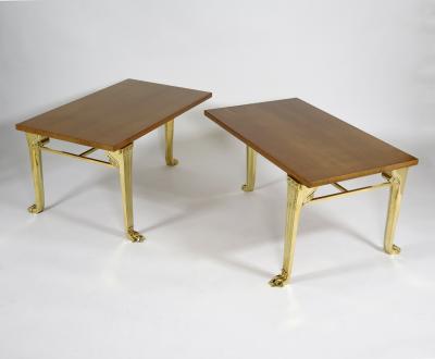 T H Robsjohn Gibbings Rare pair of Trapeza tables