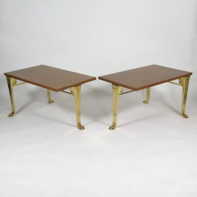 T H Robsjohn Gibbings Rare pair of Trapeza tables