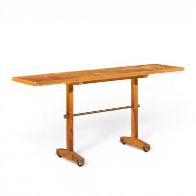 T H Robsjohn Gibbings Robsjohn Gibbings for Widdicomb Bleached Mahogany Dropside Console Table