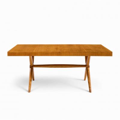 T H Robsjohn Gibbings Robsjohn Gibbings for Widdicomb Bleached Mahogany X Based Dining Table