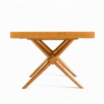 T H Robsjohn Gibbings Robsjohn Gibbings for Widdicomb Bleached Mahogany X Based Dining Table