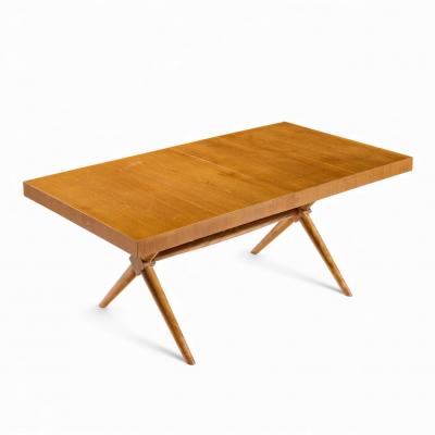 T H Robsjohn Gibbings Robsjohn Gibbings for Widdicomb Bleached Mahogany X Based Dining Table