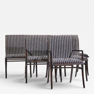 T H Robsjohn Gibbings Robsjohn Gibbings for Widdicomb Ebonized Walnut Dining Chairs Set of 6