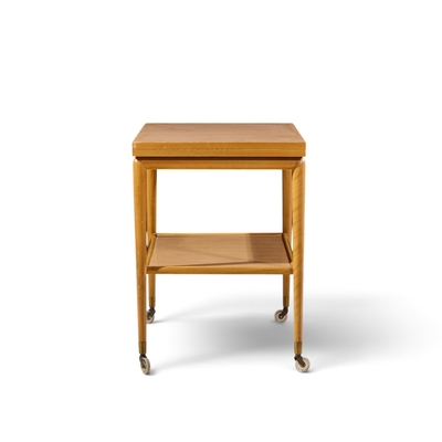 T H Robsjohn Gibbings Robsjohn Gibbings for Widdicomb Mid Century Expandable Flip Top Bar Cart