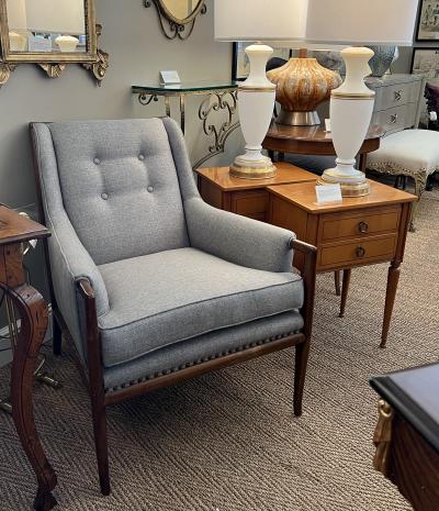 T H Robsjohn Gibbings Robsjohn Gibbings for Widdicomb Mid Century Modern Walnut Lounge Chair