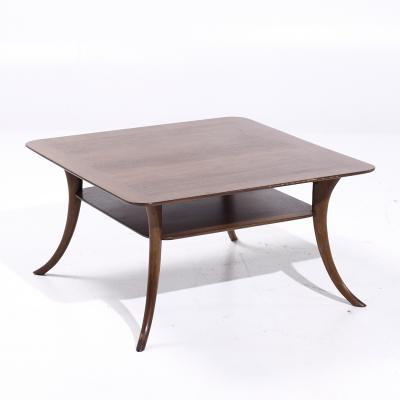 T H Robsjohn Gibbings Robsjohn Gibbings for Widdicomb Mid Century Sabre Leg Mahogany Coffee Table