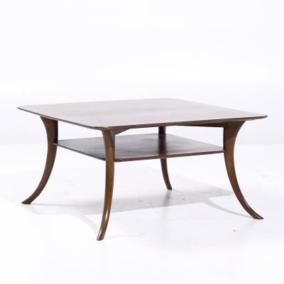 T H Robsjohn Gibbings Robsjohn Gibbings for Widdicomb Mid Century Sabre Leg Mahogany Coffee Table