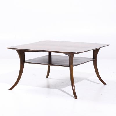 T H Robsjohn Gibbings Robsjohn Gibbings for Widdicomb Mid Century Sabre Leg Mahogany Coffee Table