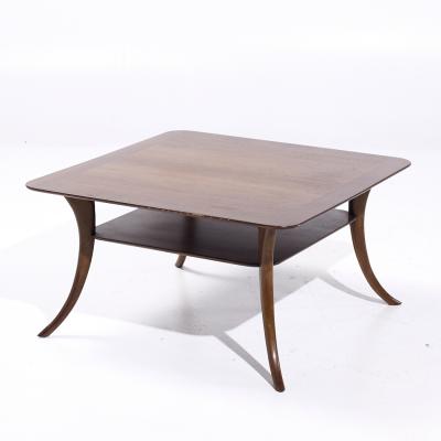 T H Robsjohn Gibbings Robsjohn Gibbings for Widdicomb Mid Century Sabre Leg Mahogany Coffee Table
