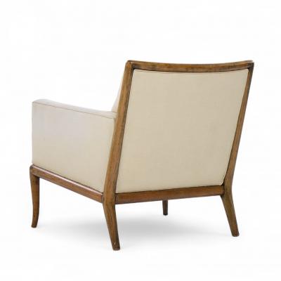 T H Robsjohn Gibbings Robsjohn Gibbings for Widdicomb Mid Century Walnut Saber Leg Lounge Chair Pair