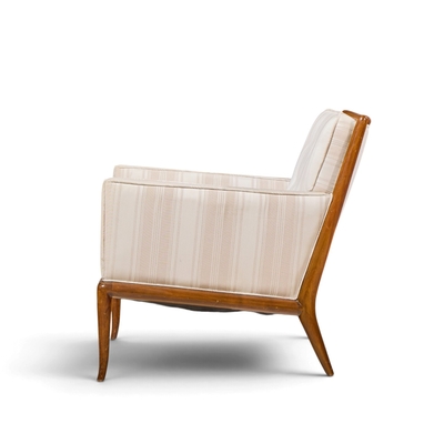 T H Robsjohn Gibbings Robsjohn Gibbings for Widdicomb Sabre Leg Lounge Chairs Pair