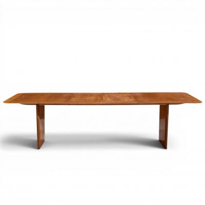 T H Robsjohn Gibbings Robsjohn Gibbings for Widdicomb Walnut Expanding Dining Table with 2 Leaves