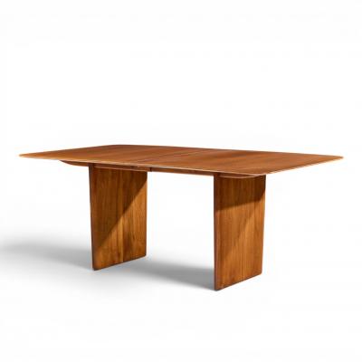T H Robsjohn Gibbings Robsjohn Gibbings for Widdicomb Walnut Expanding Dining Table with 2 Leaves