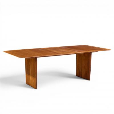 T H Robsjohn Gibbings Robsjohn Gibbings for Widdicomb Walnut Expanding Dining Table with 2 Leaves