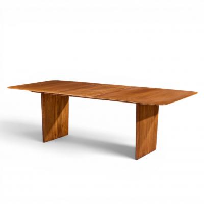 T H Robsjohn Gibbings Robsjohn Gibbings for Widdicomb Walnut Expanding Dining Table with 2 Leaves