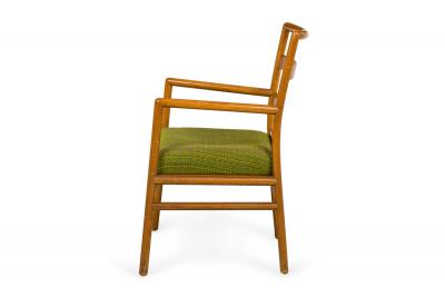 T H Robsjohn Gibbings Set of 3 T H Robsjohn Gibbings for Widdicomb Green Seat Dining Chairs