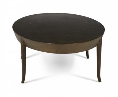 T H Robsjohn Gibbings T H Robsjohn Gibbings American Mid Century Oval Wooden Cocktail Coffee Table