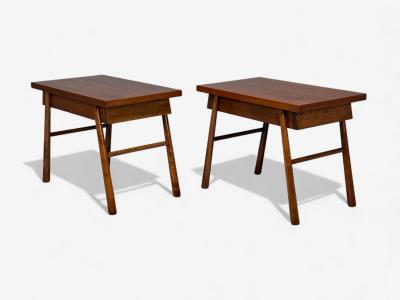 T H Robsjohn Gibbings T H Robsjohn Gibbings American Modern Mahogany End Tables USA 1950s