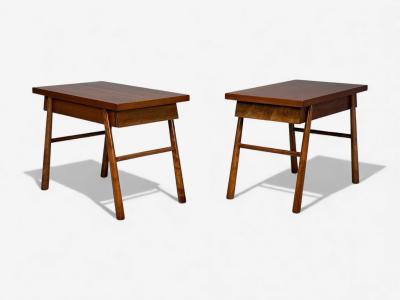 T H Robsjohn Gibbings T H Robsjohn Gibbings American Modern Mahogany End Tables USA 1950s