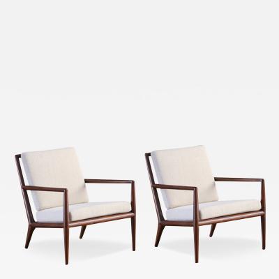 T H Robsjohn Gibbings T H Robsjohn Gibbings Boucle Lounge Chairs for Widdicomb