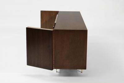T H Robsjohn Gibbings T H Robsjohn Gibbings Credenza in Walnut and Brass C 1950s