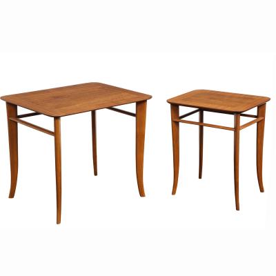 T H Robsjohn Gibbings T H Robsjohn Gibbings Elegant Pair of Nesting Tables 1950s