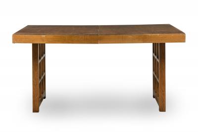 T H Robsjohn Gibbings T H Robsjohn Gibbings English Rectangular Lattice Leg Extension Dining Table
