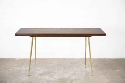 T H Robsjohn Gibbings T H Robsjohn Gibbings Flip Top Convertible Console Table for Widdicomb 1950s