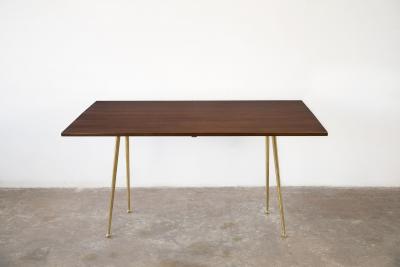 T H Robsjohn Gibbings T H Robsjohn Gibbings Flip Top Convertible Console Table for Widdicomb 1950s
