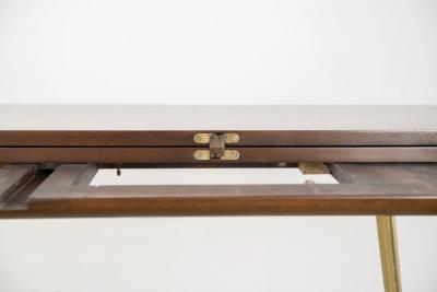 T H Robsjohn Gibbings T H Robsjohn Gibbings Flip Top Convertible Console Table for Widdicomb 1950s