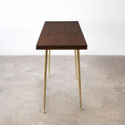 T H Robsjohn Gibbings T H Robsjohn Gibbings Flip Top Convertible Console Table for Widdicomb 1950s