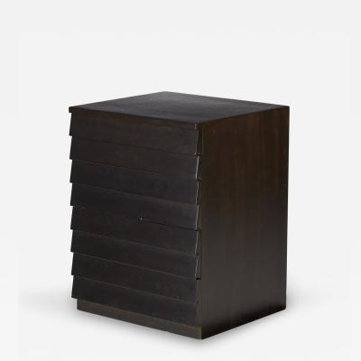 T H Robsjohn Gibbings T H Robsjohn Gibbings For Widdicomb American Walnut Louver Front Chest