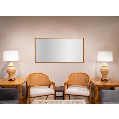 T H Robsjohn Gibbings T H Robsjohn Gibbings Large Tailored Mirror in Walnut 1954 Signed 