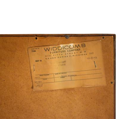 T H Robsjohn Gibbings T H Robsjohn Gibbings Large Tailored Mirror in Walnut 1954 Signed 