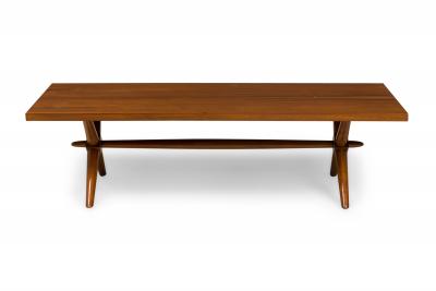 T H Robsjohn Gibbings T H Robsjohn Gibbings Mid Century American Modern Walnut Low Coffee Table