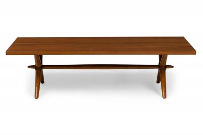 T H Robsjohn Gibbings T H Robsjohn Gibbings Mid Century American Modern Walnut Low Coffee Table
