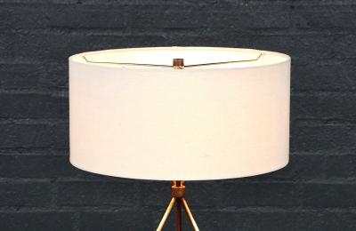 T H Robsjohn Gibbings T H Robsjohn Gibbings Model 170 Brass Tripod Table Lamp for Hansen