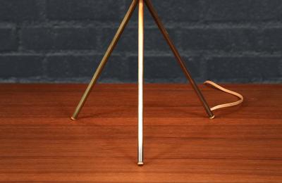 T H Robsjohn Gibbings T H Robsjohn Gibbings Model 170 Brass Tripod Table Lamp for Hansen