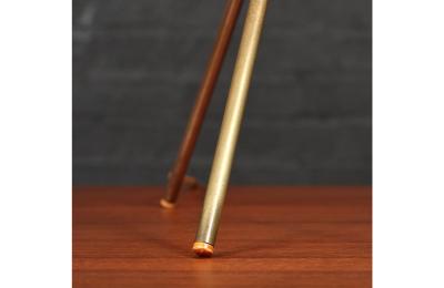 T H Robsjohn Gibbings T H Robsjohn Gibbings Model 170 Brass Tripod Table Lamp for Hansen