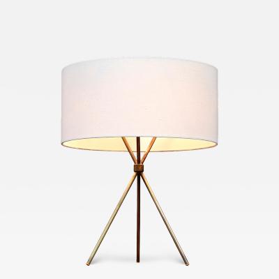 T H Robsjohn Gibbings T H Robsjohn Gibbings Model 170 Brass Tripod Table Lamp for Hansen
