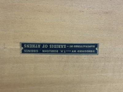 T H Robsjohn Gibbings T H Robsjohn Gibbings Rare Trapeza End Tables Walnut Greece 1937